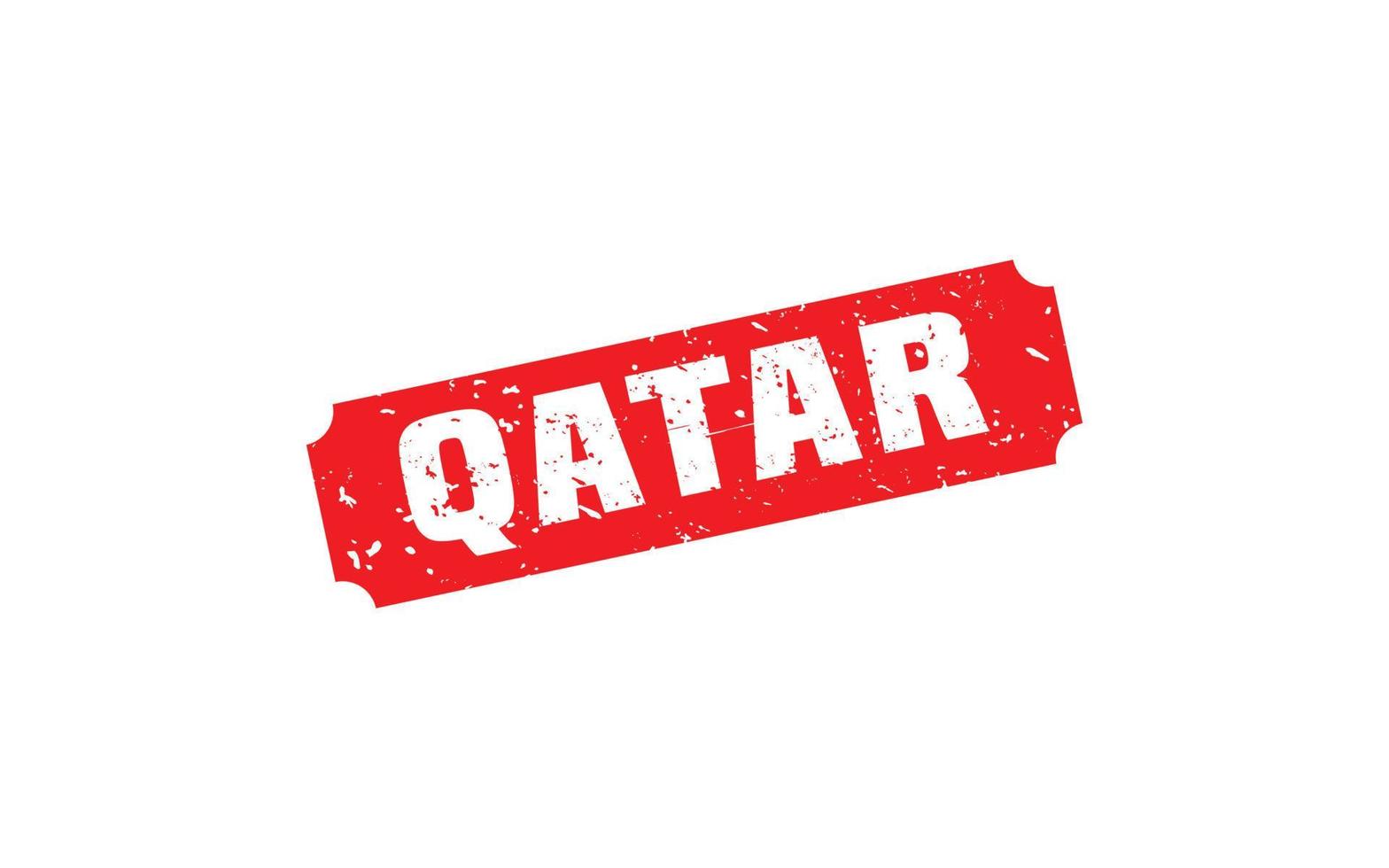 QATAR stamp rubber with grunge style on white background vector