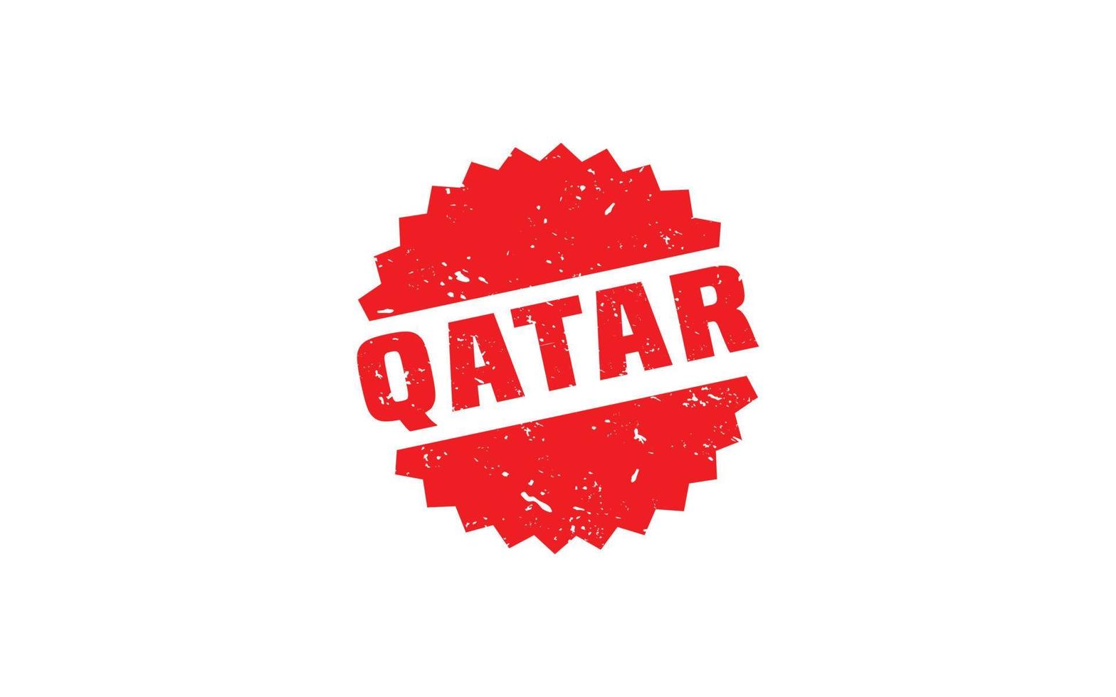 goma de sello qatar con estilo grunge sobre fondo blanco vector