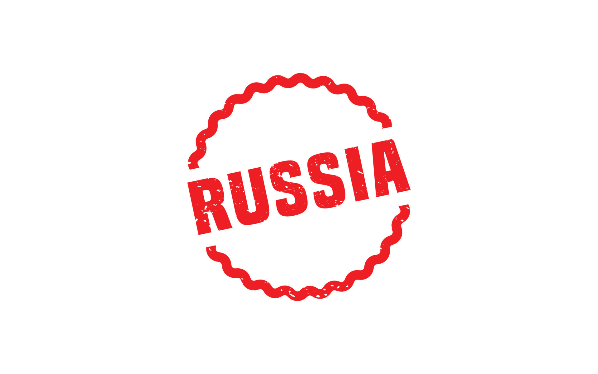 RUSSIA stamp rubber with grunge style on white background 15068281 ...