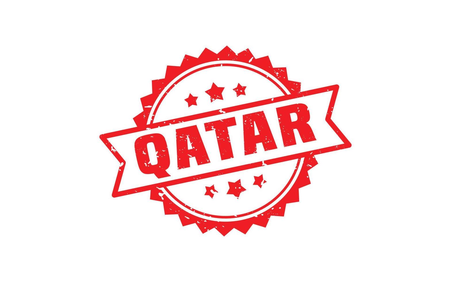 QATAR stamp rubber with grunge style on white background vector