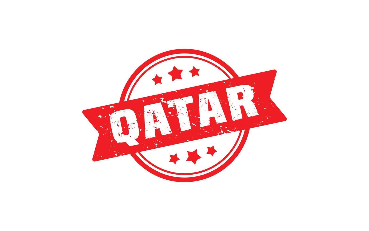 QATAR stamp rubber with grunge style on white background vector