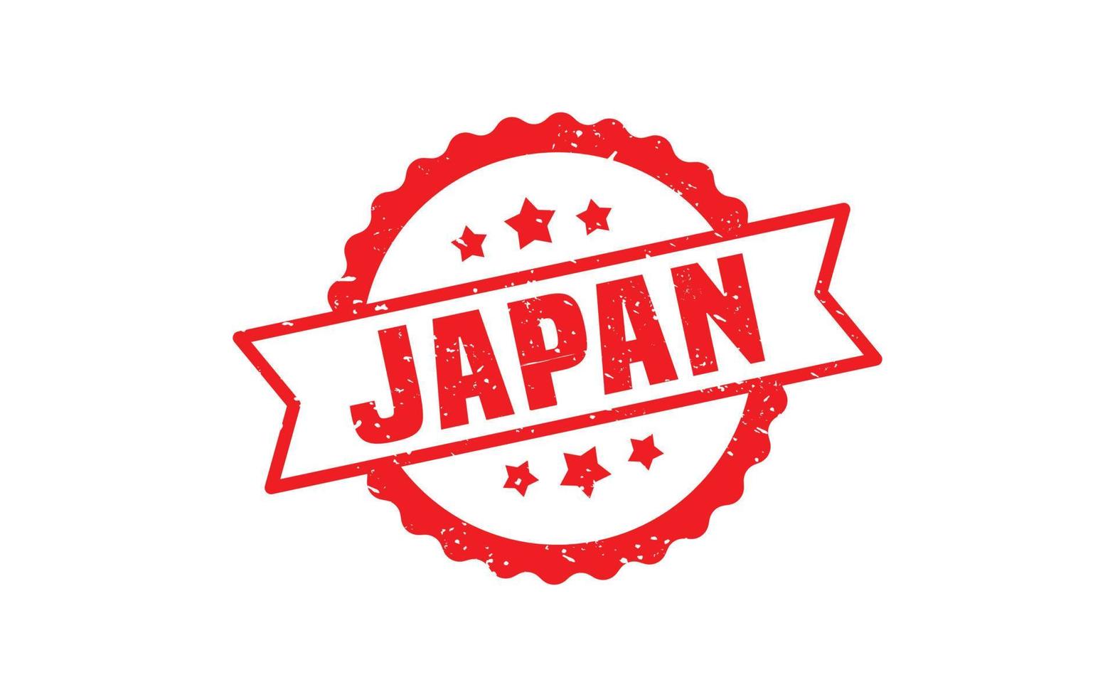 JAPAN stamp rubber with grunge style on white background vector