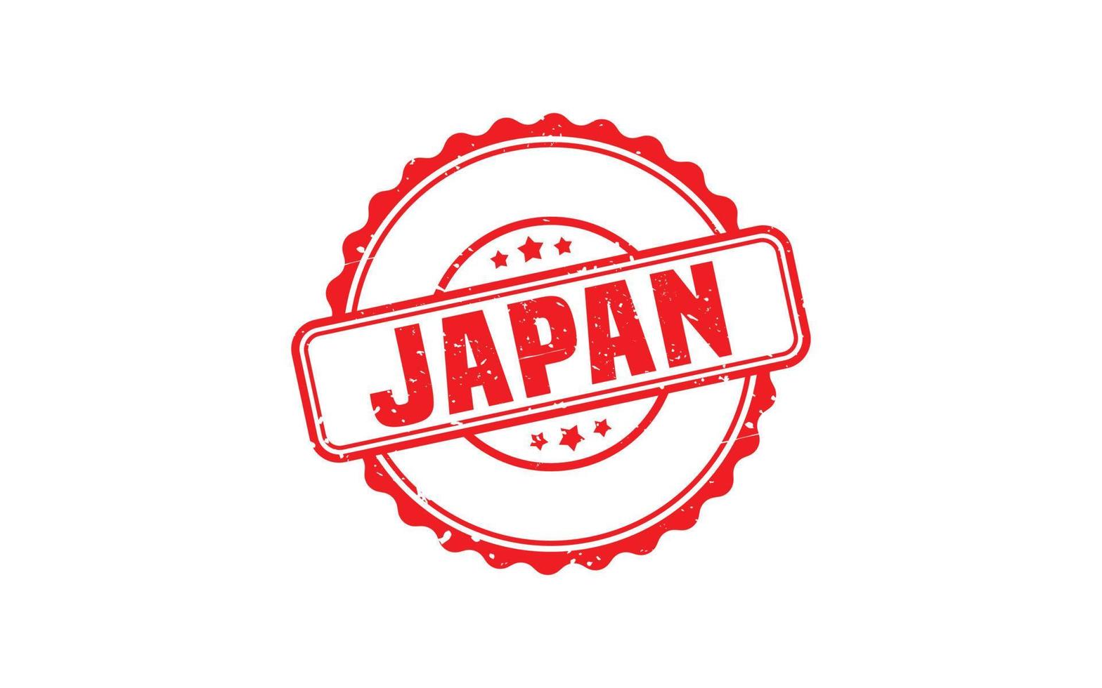 JAPAN stamp rubber with grunge style on white background vector