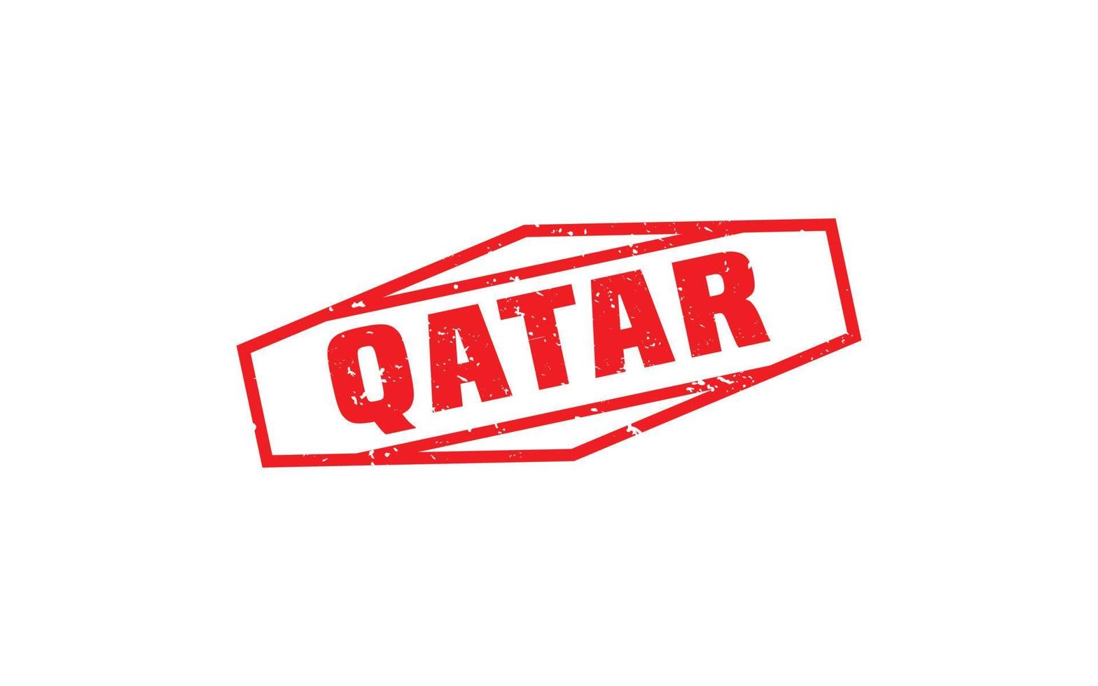 goma de sello qatar con estilo grunge sobre fondo blanco vector