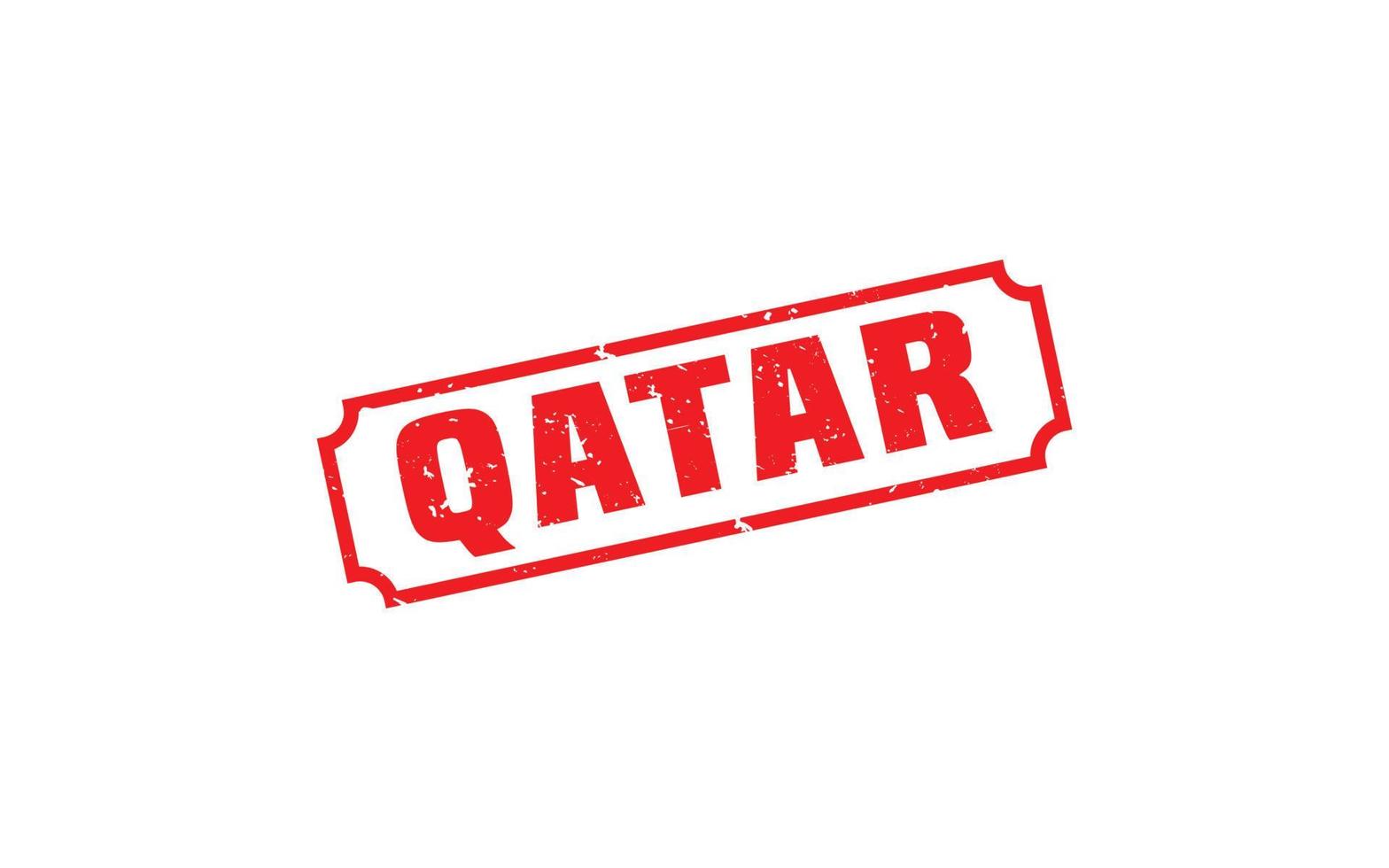 QATAR stamp rubber with grunge style on white background vector