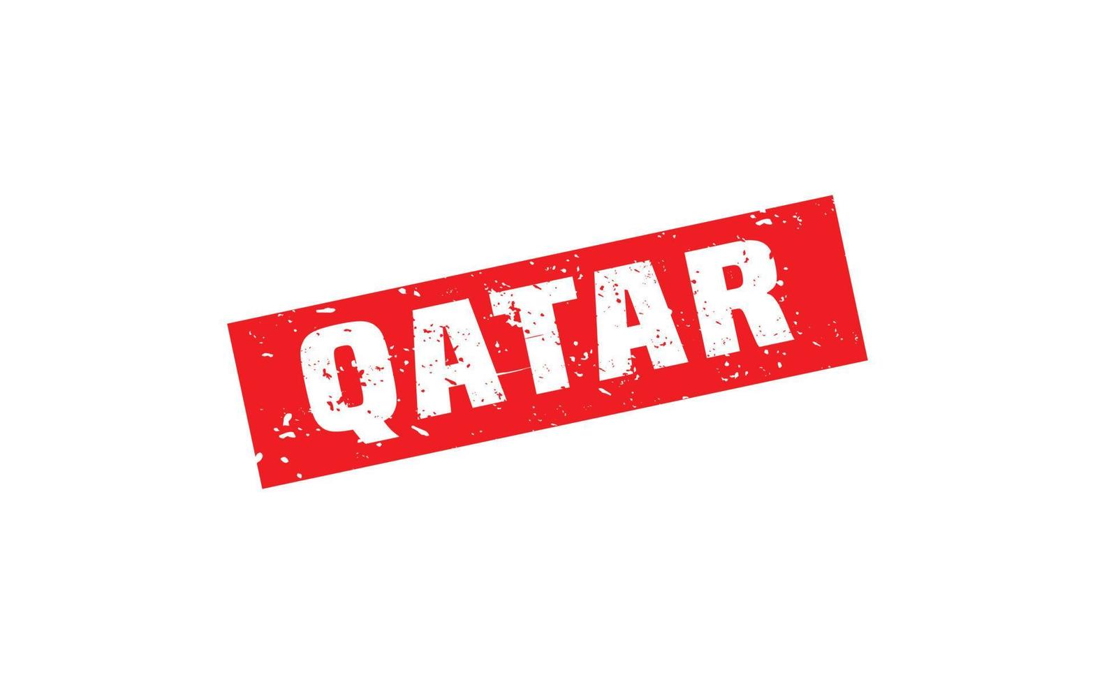 QATAR stamp rubber with grunge style on white background vector