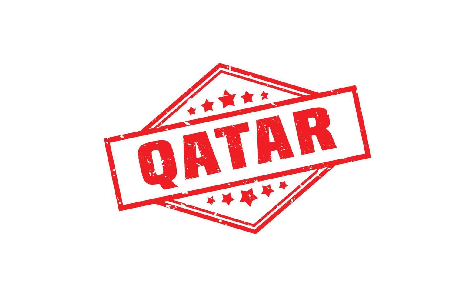 goma de sello qatar con estilo grunge sobre fondo blanco vector