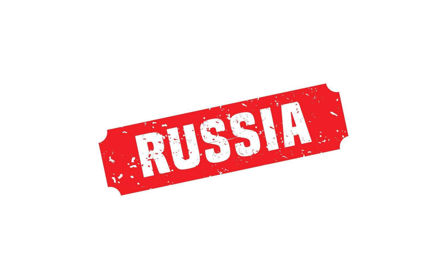 Goma de sello de rusia con estilo grunge sobre fondo blanco vector