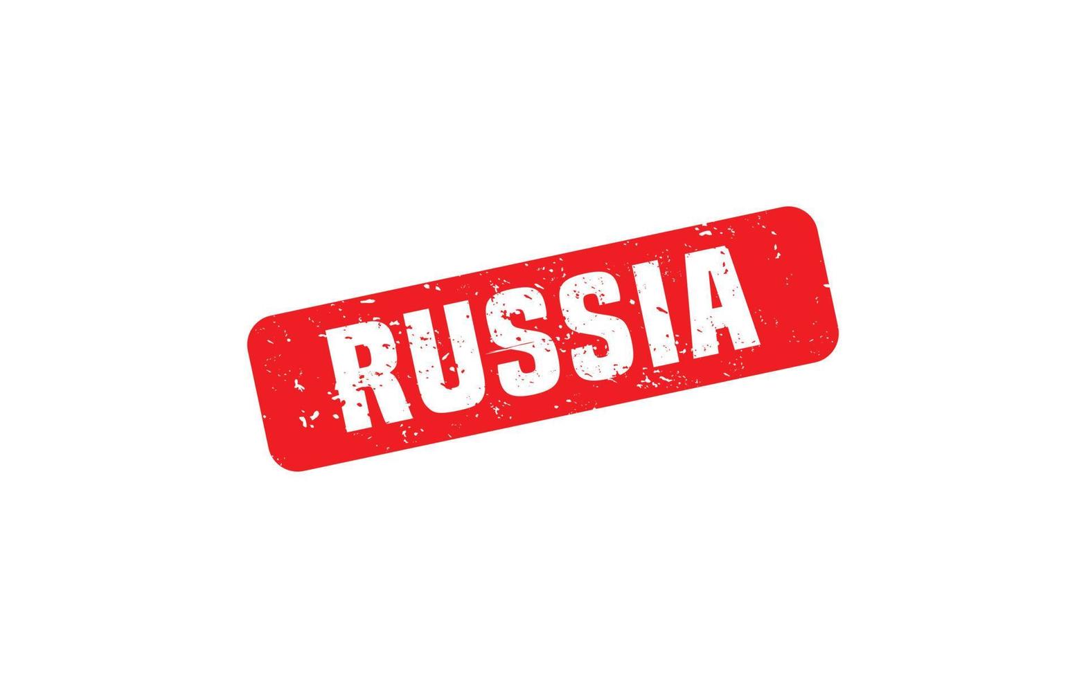 Goma de sello de rusia con estilo grunge sobre fondo blanco vector