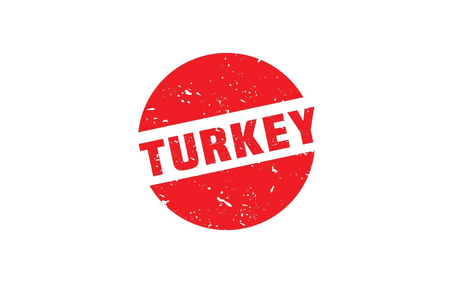 TURKEY rubber stamp with grunge style on white background vector