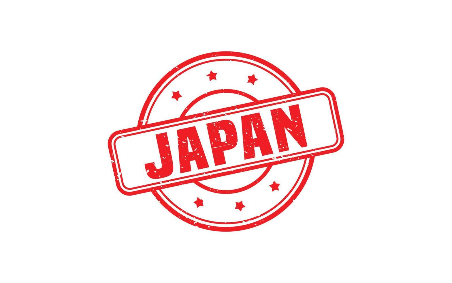 JAPAN stamp rubber with grunge style on white background vector