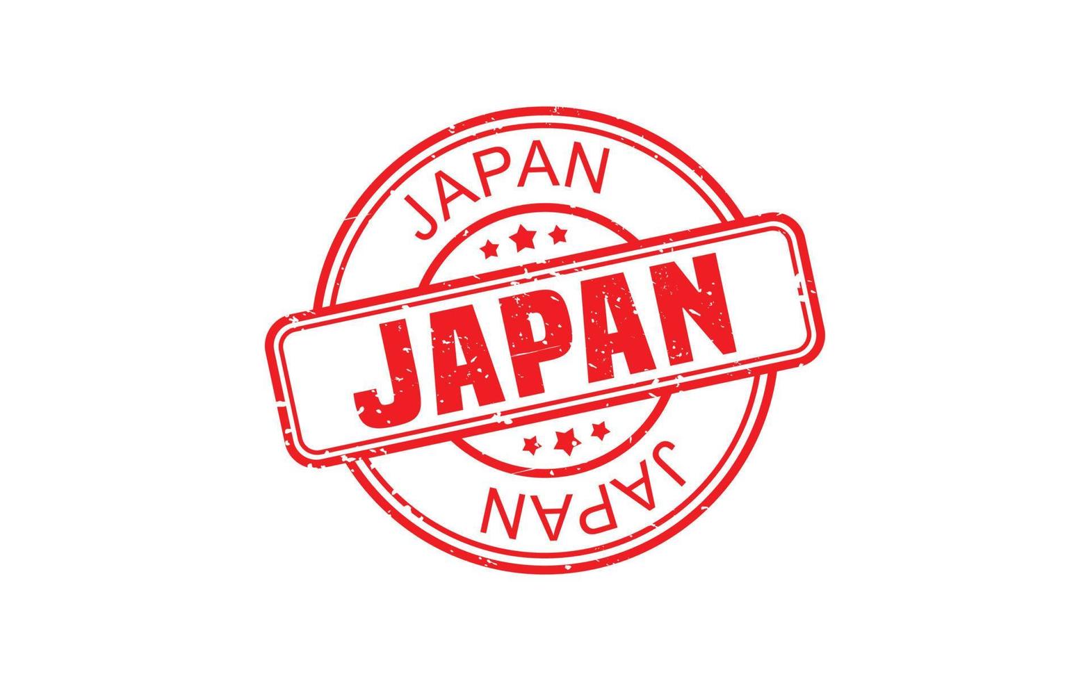 goma de sello de japón con estilo grunge sobre fondo blanco vector