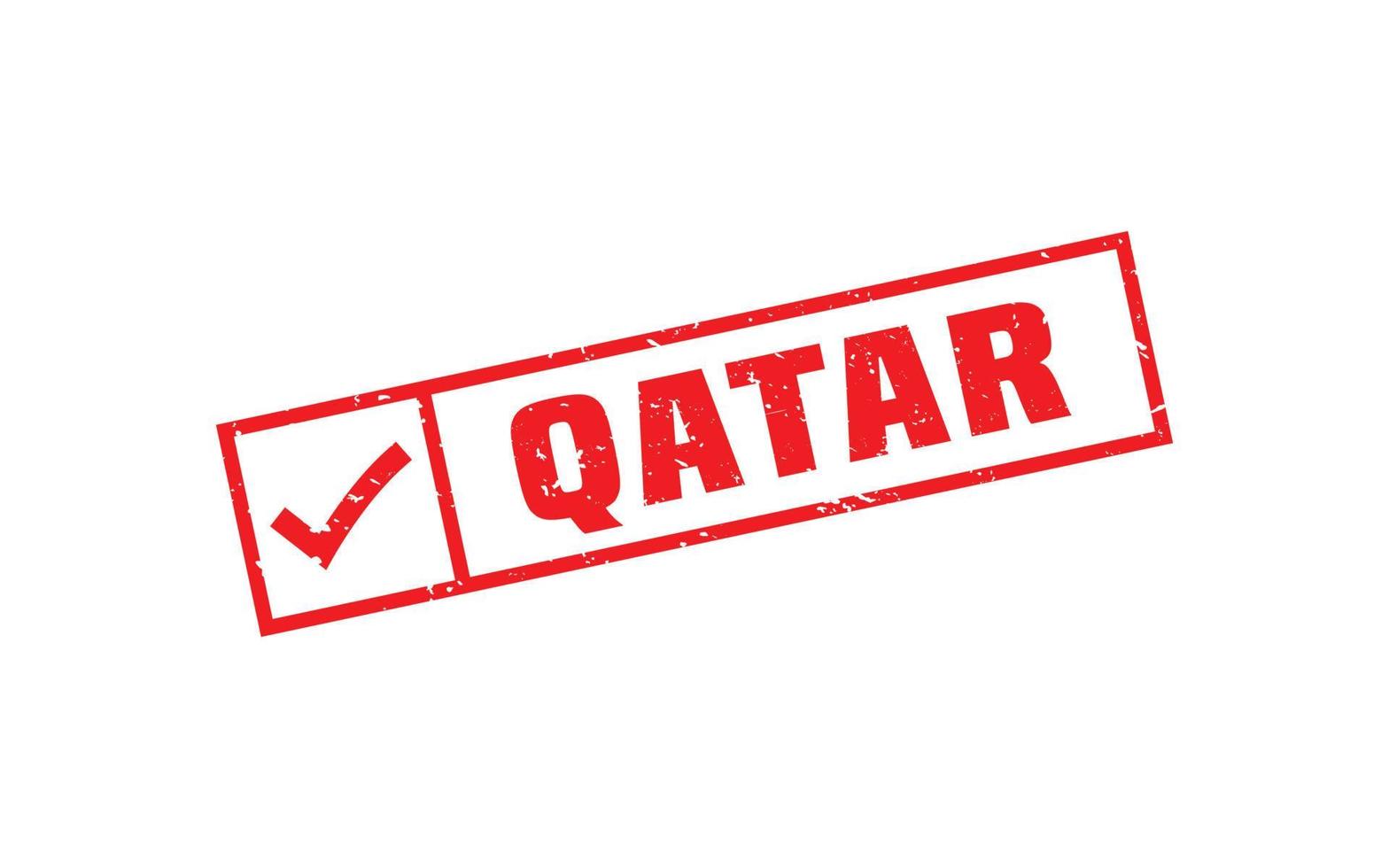 QATAR stamp rubber with grunge style on white background vector