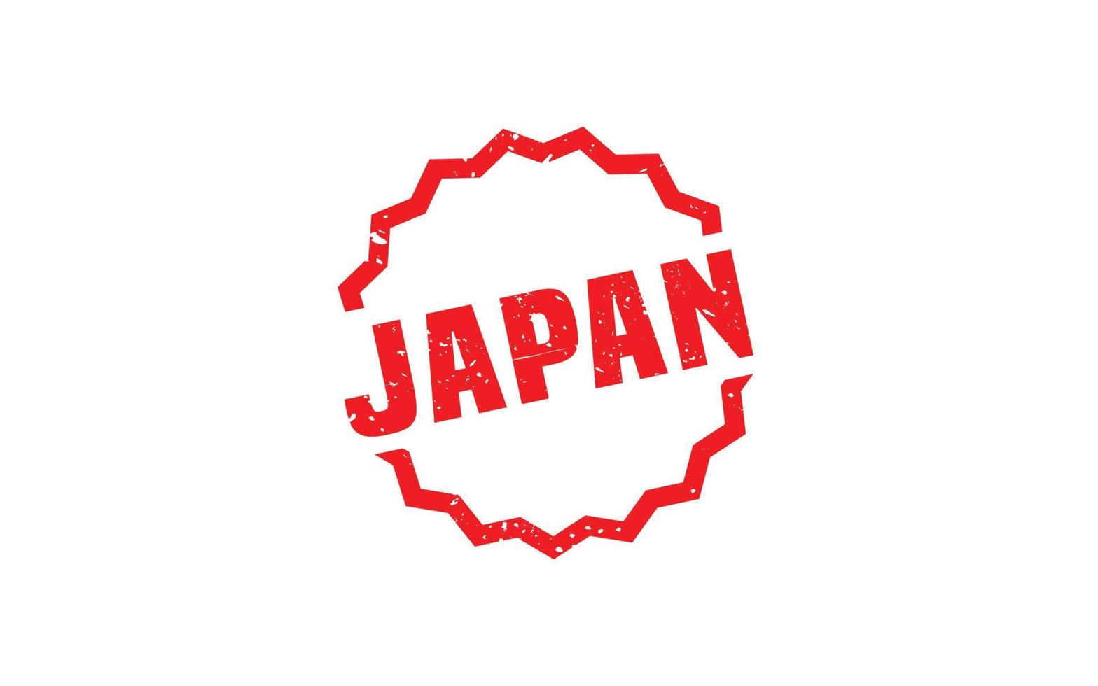 JAPAN stamp rubber with grunge style on white background vector