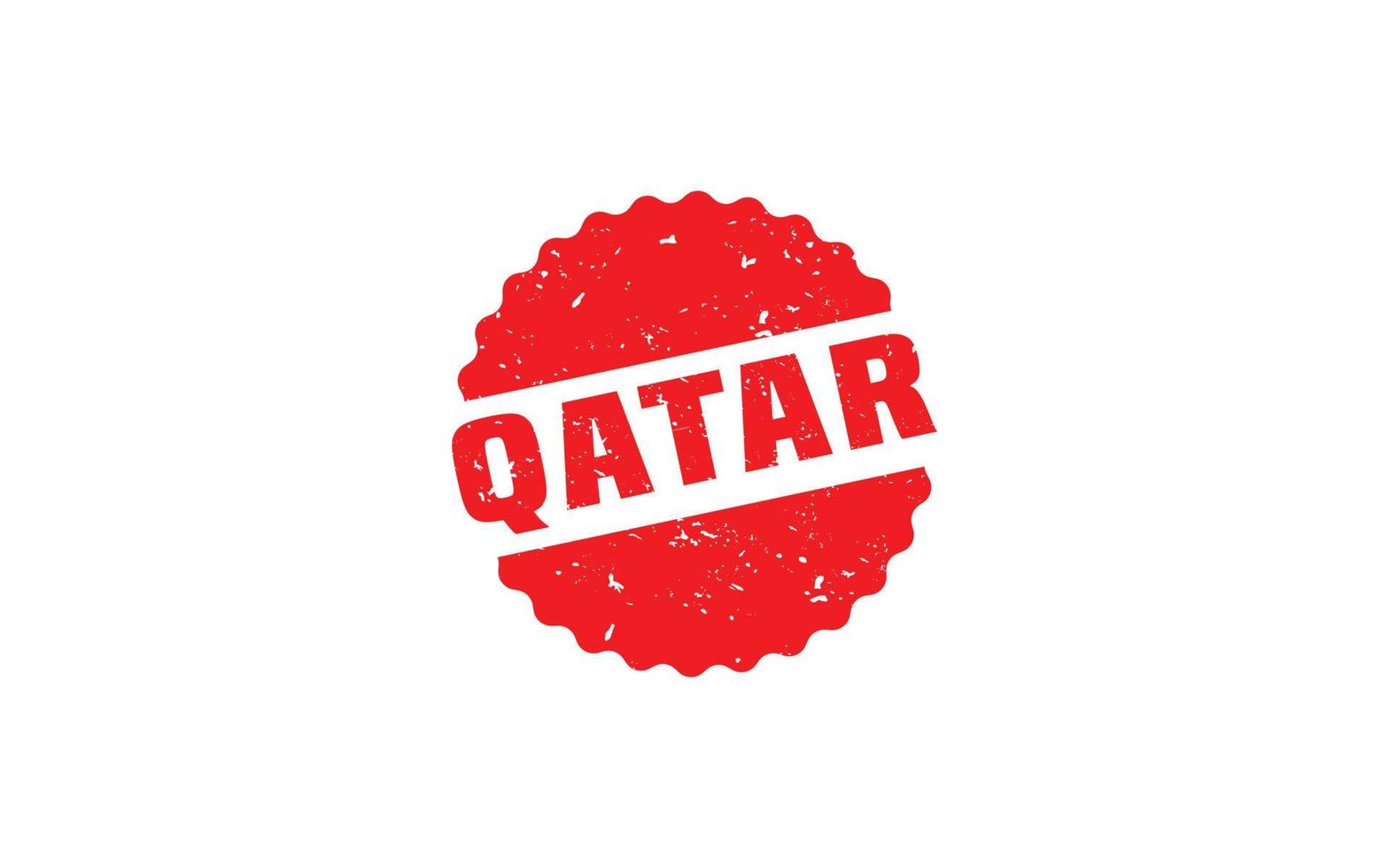 goma de sello qatar con estilo grunge sobre fondo blanco vector