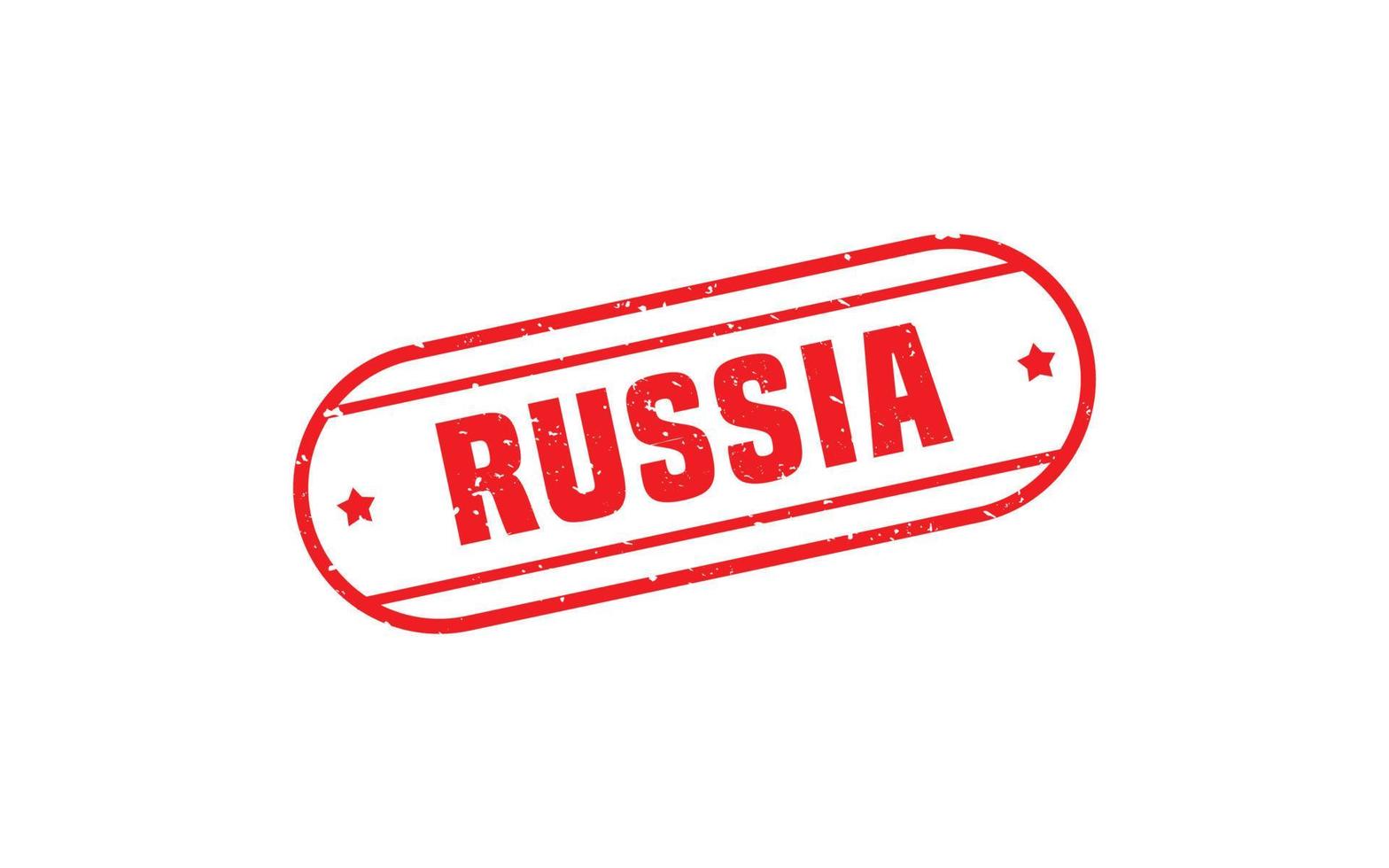 RUSSIA stamp rubber with grunge style on white background vector