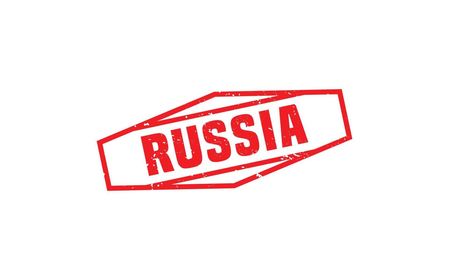 Goma de sello de rusia con estilo grunge sobre fondo blanco vector