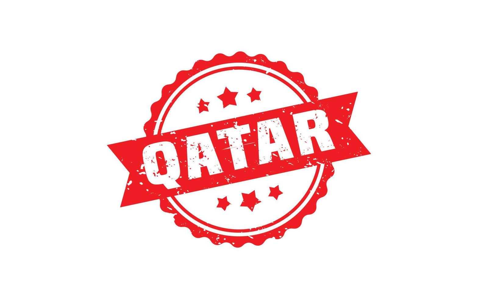 QATAR stamp rubber with grunge style on white background vector