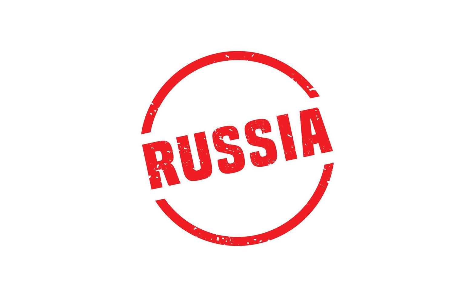 Goma de sello de rusia con estilo grunge sobre fondo blanco vector