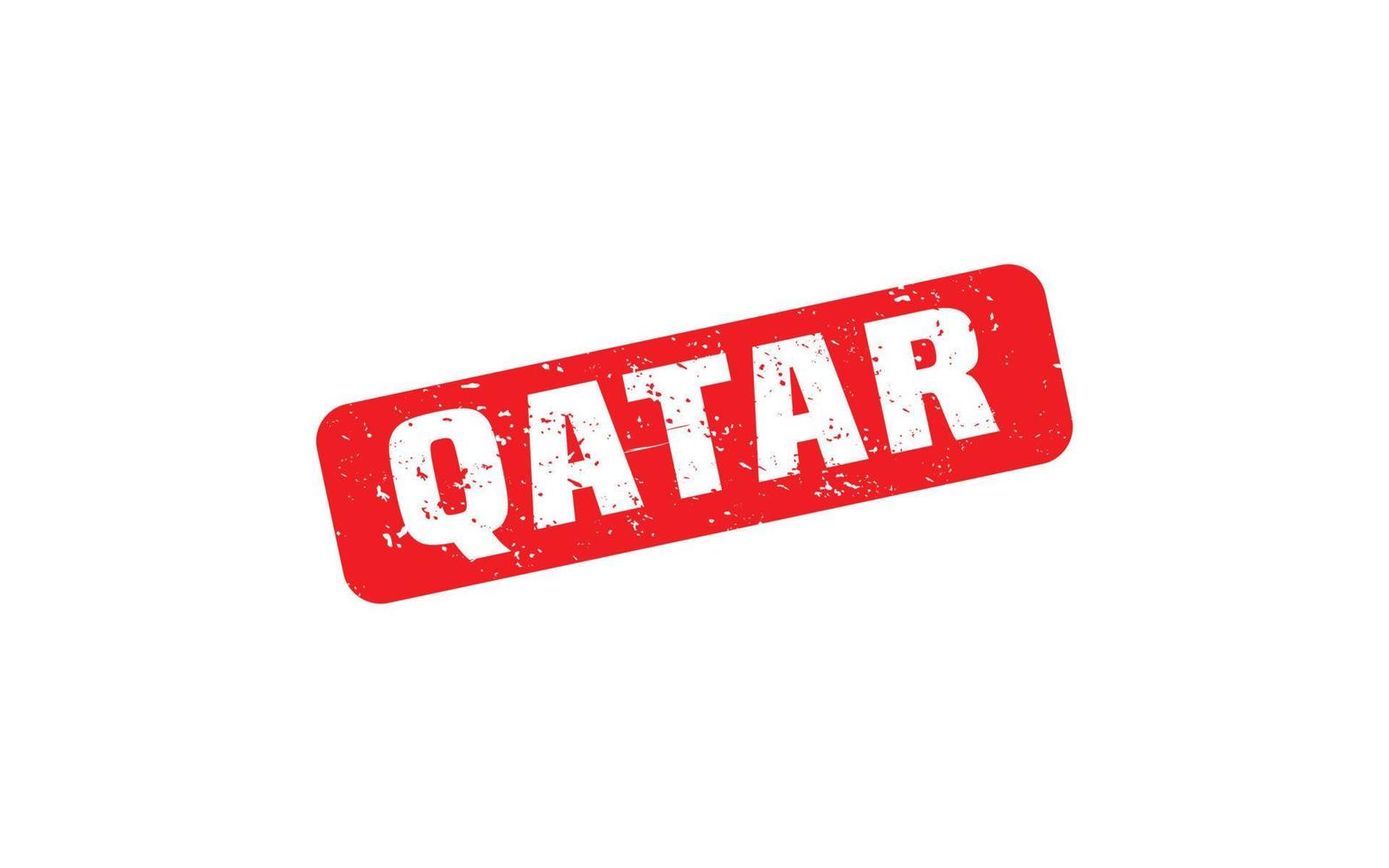 QATAR stamp rubber with grunge style on white background vector