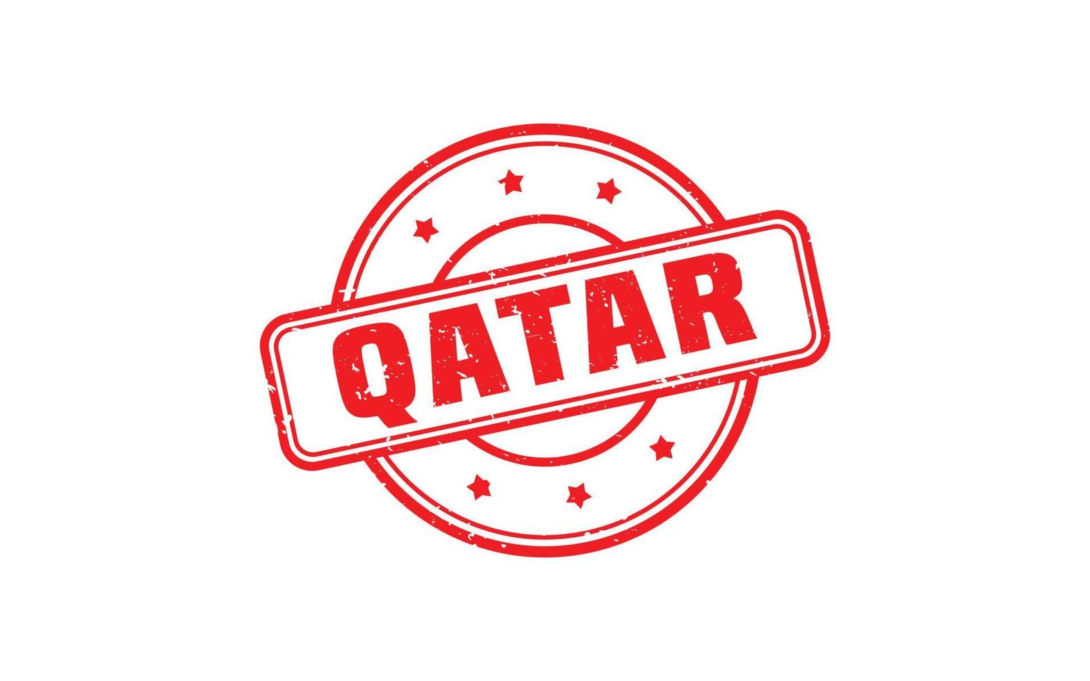 QATAR stamp rubber with grunge style on white background vector