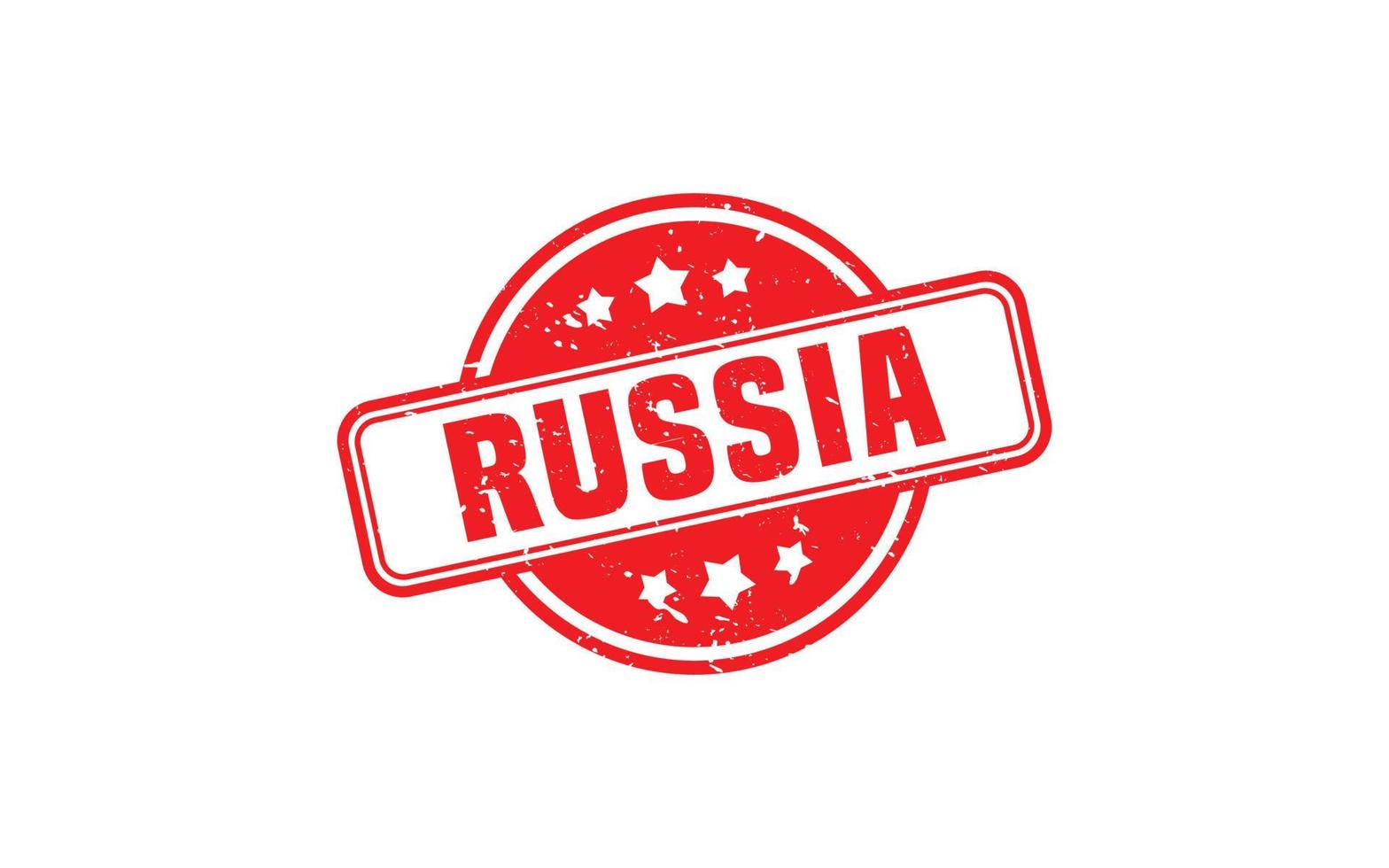 RUSSIA stamp rubber with grunge style on white background vector