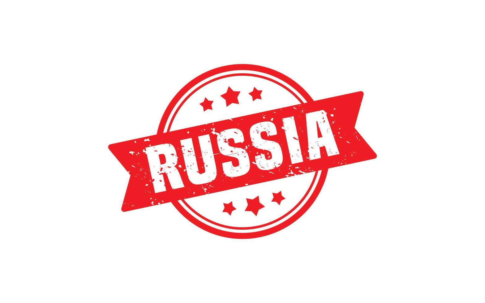 RUSSIA stamp rubber with grunge style on white background vector