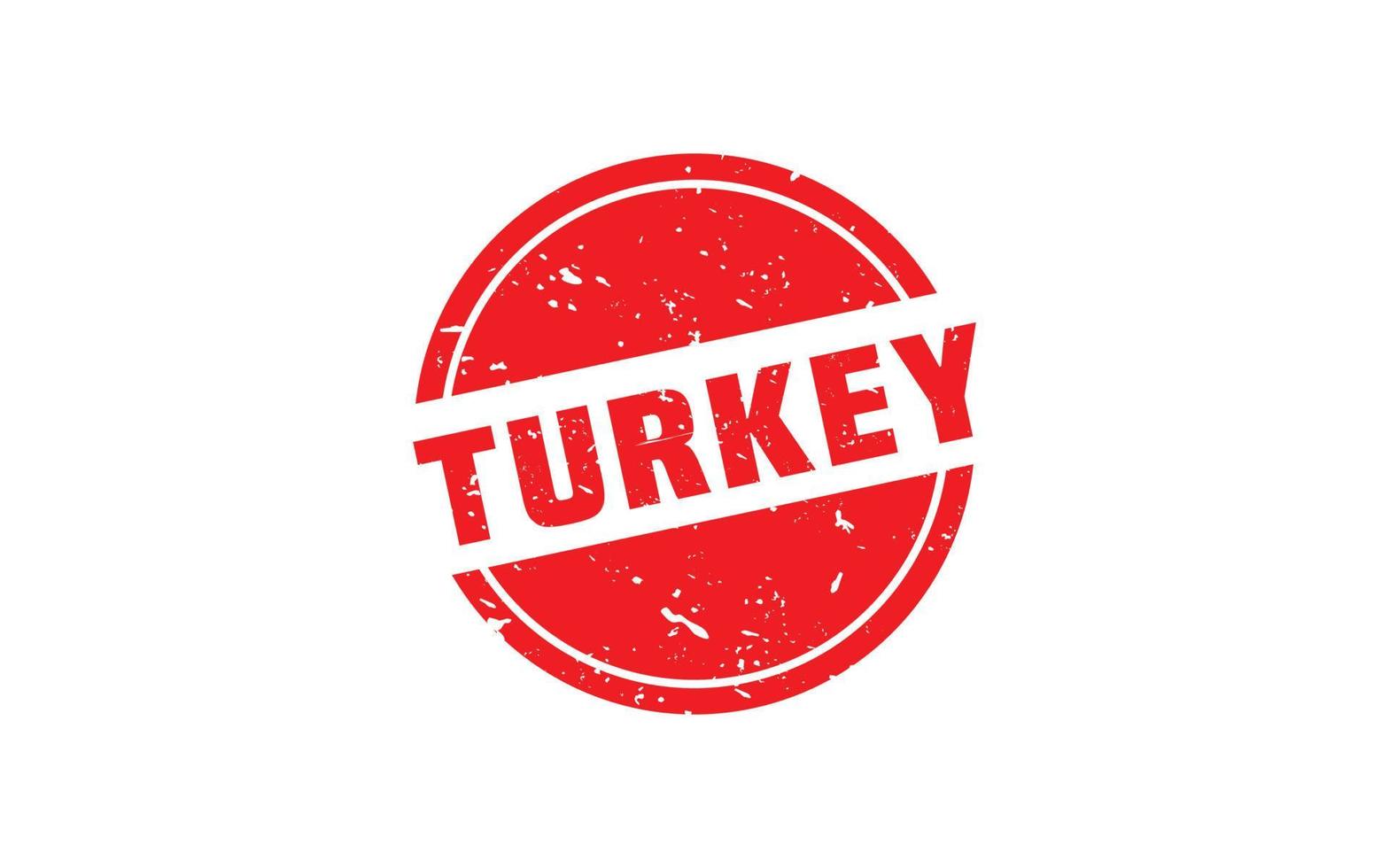 TURKEY rubber stamp with grunge style on white background vector