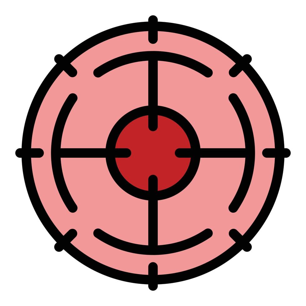 Screen focus icon color outline vector