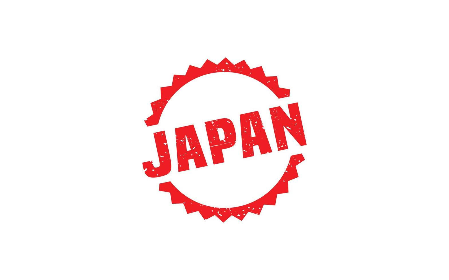 JAPAN stamp rubber with grunge style on white background vector