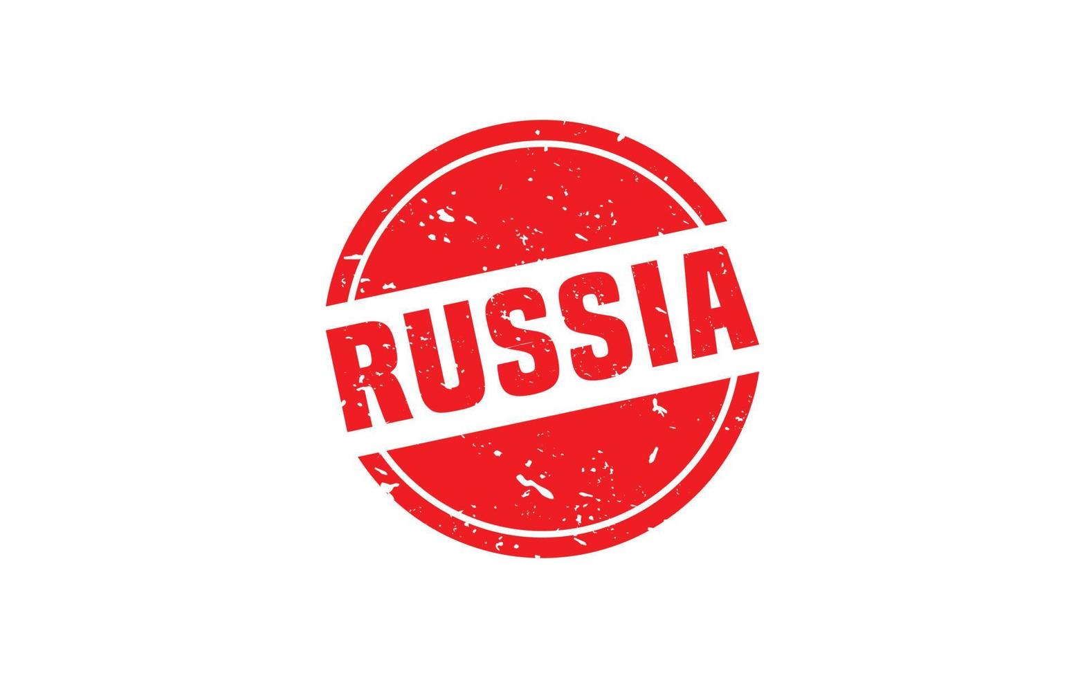 Goma de sello de rusia con estilo grunge sobre fondo blanco vector