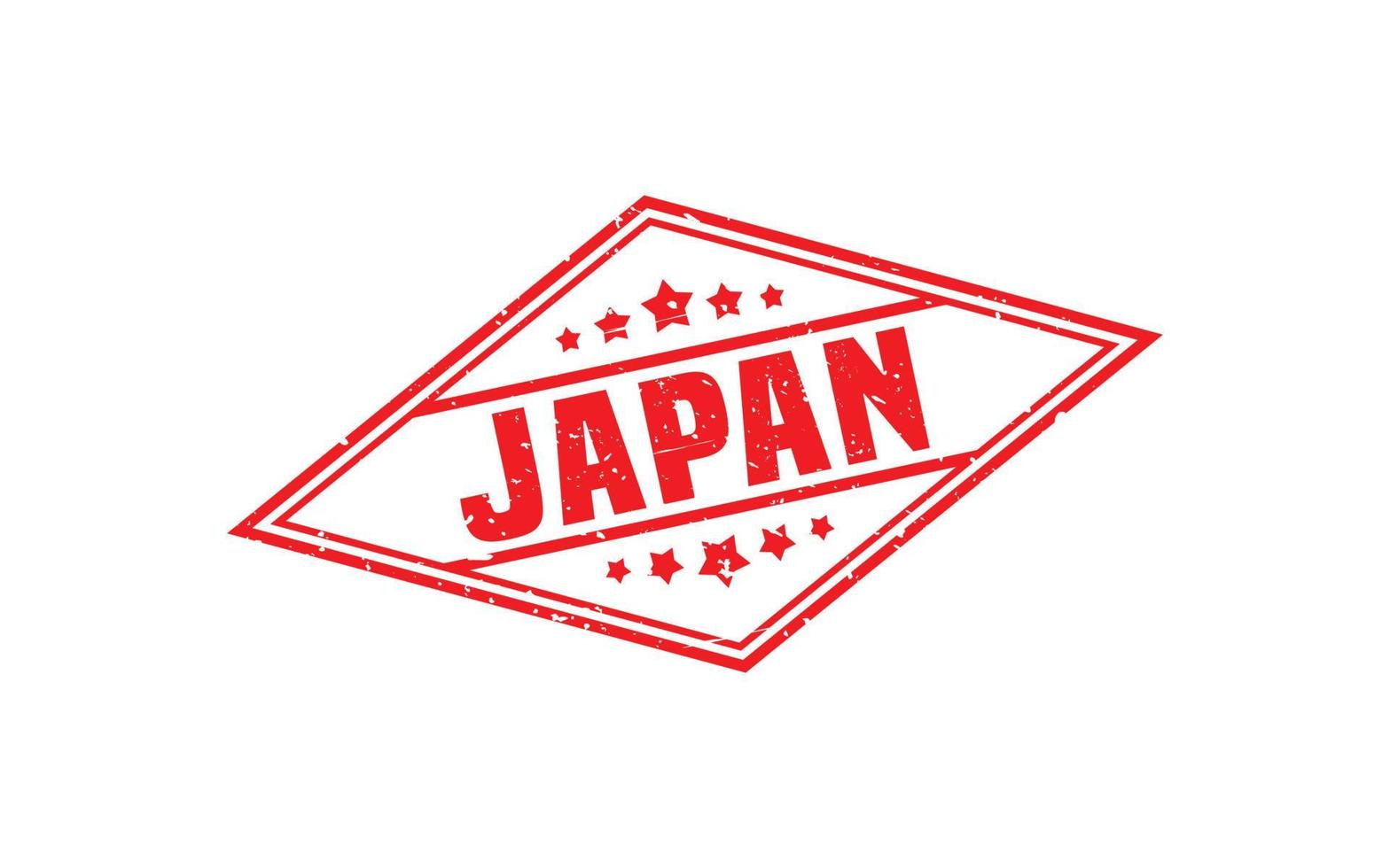 JAPAN stamp rubber with grunge style on white background vector