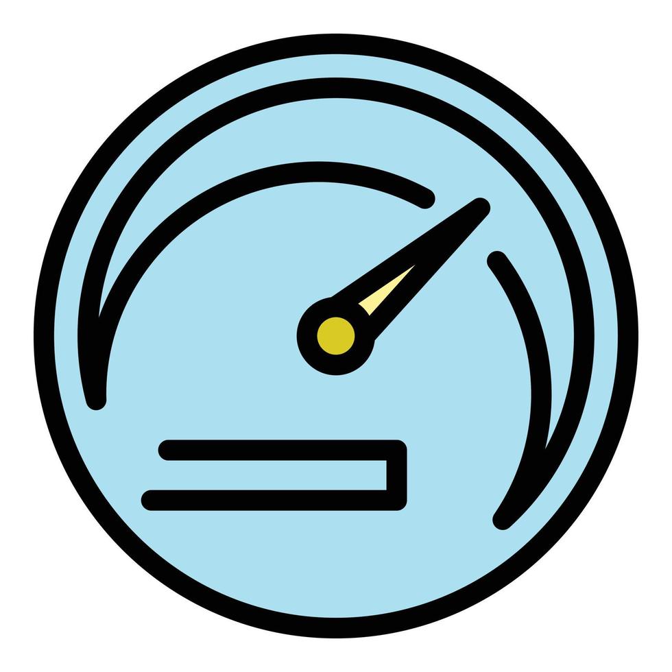 Speed test icon color outline vector