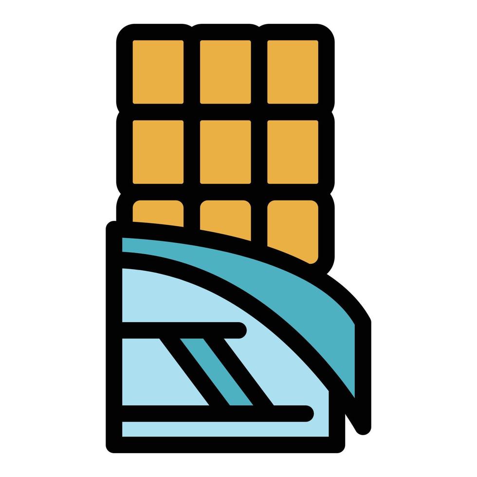 Chocolate sweet icon color outline vector