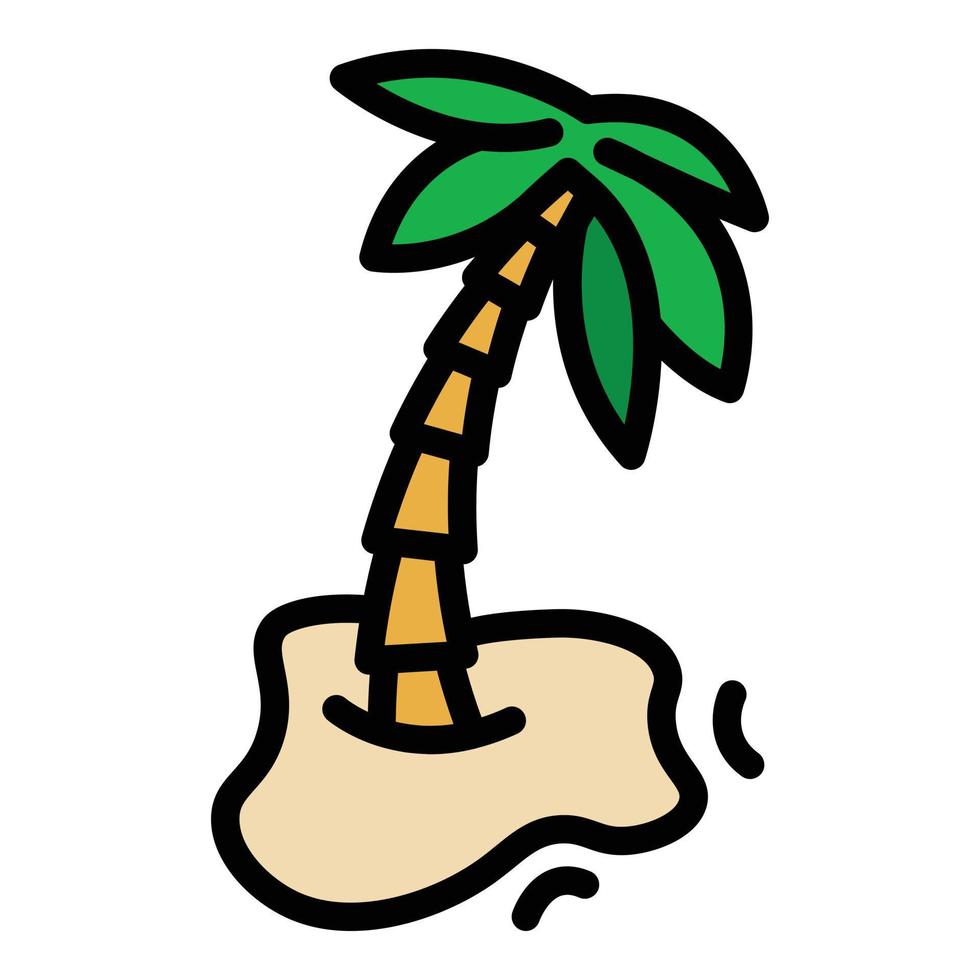 Palm turkey icon color outline vector