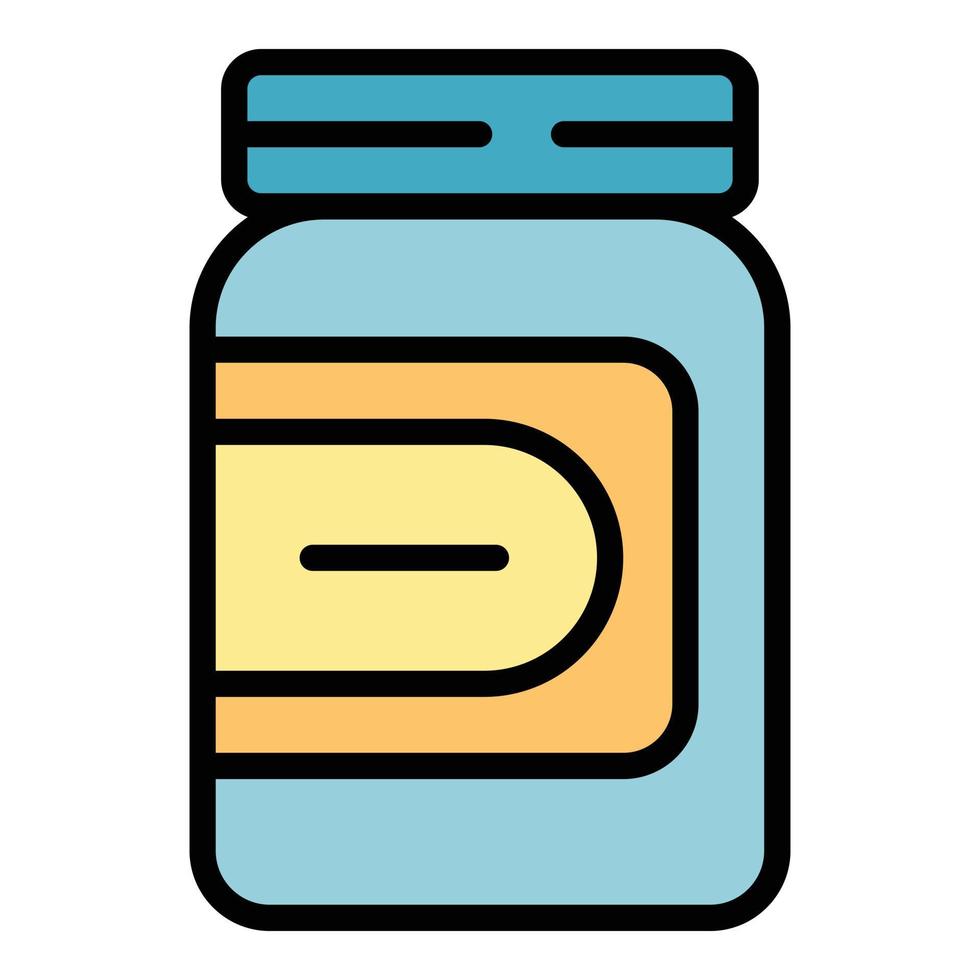 Chocolate paste cream icon color outline vector