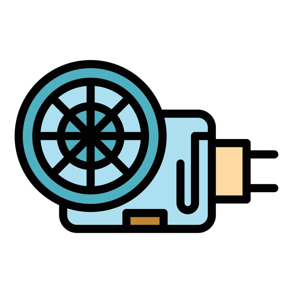 Sewage pump icon color outline vector