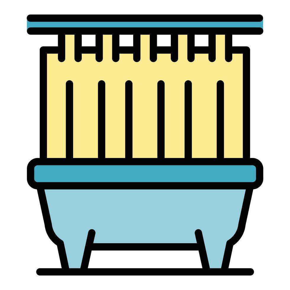 Shower curtain care icon color outline vector