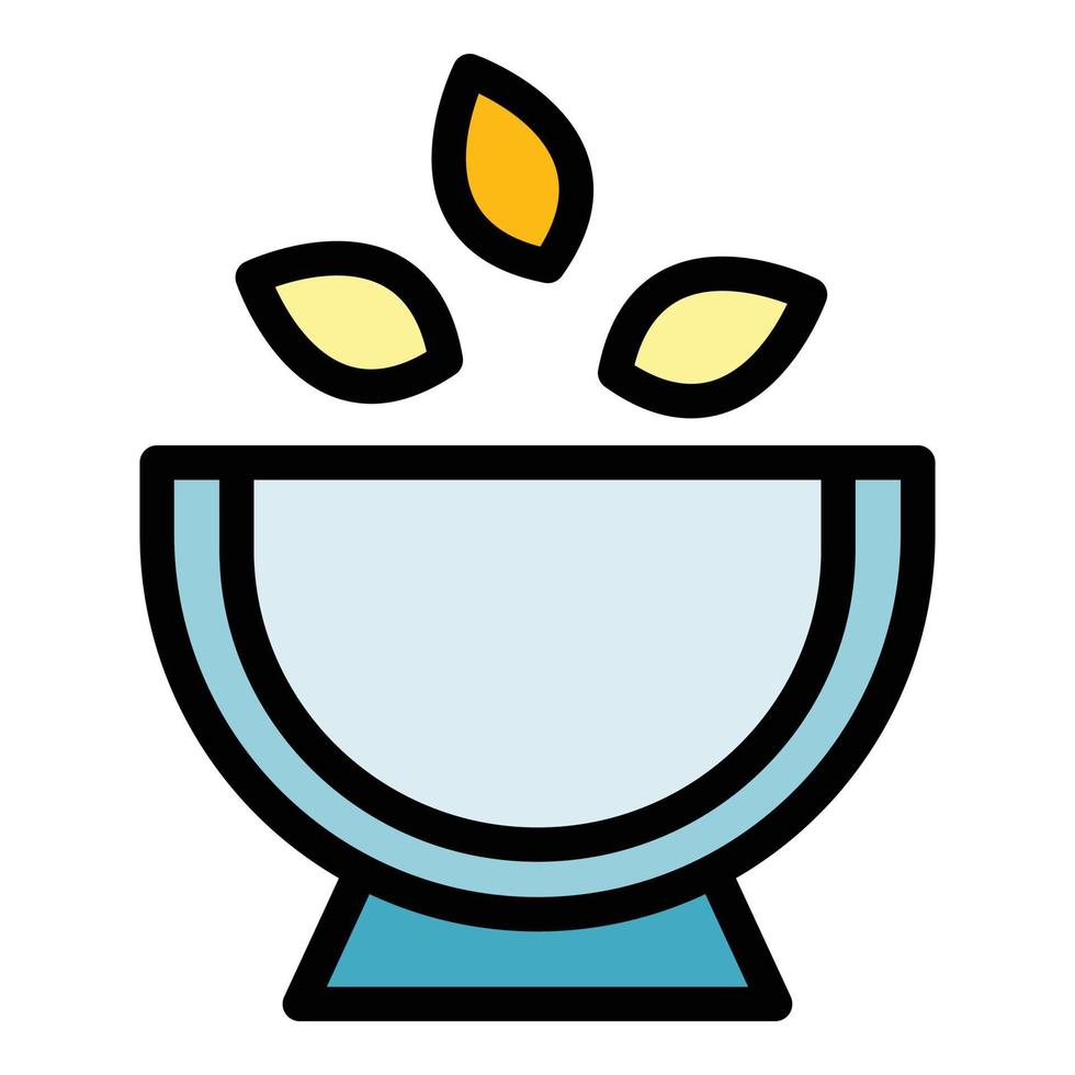 Sport nutrition bowl icon color outline vector