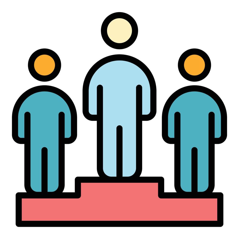 Mentor podium icon color outline vector