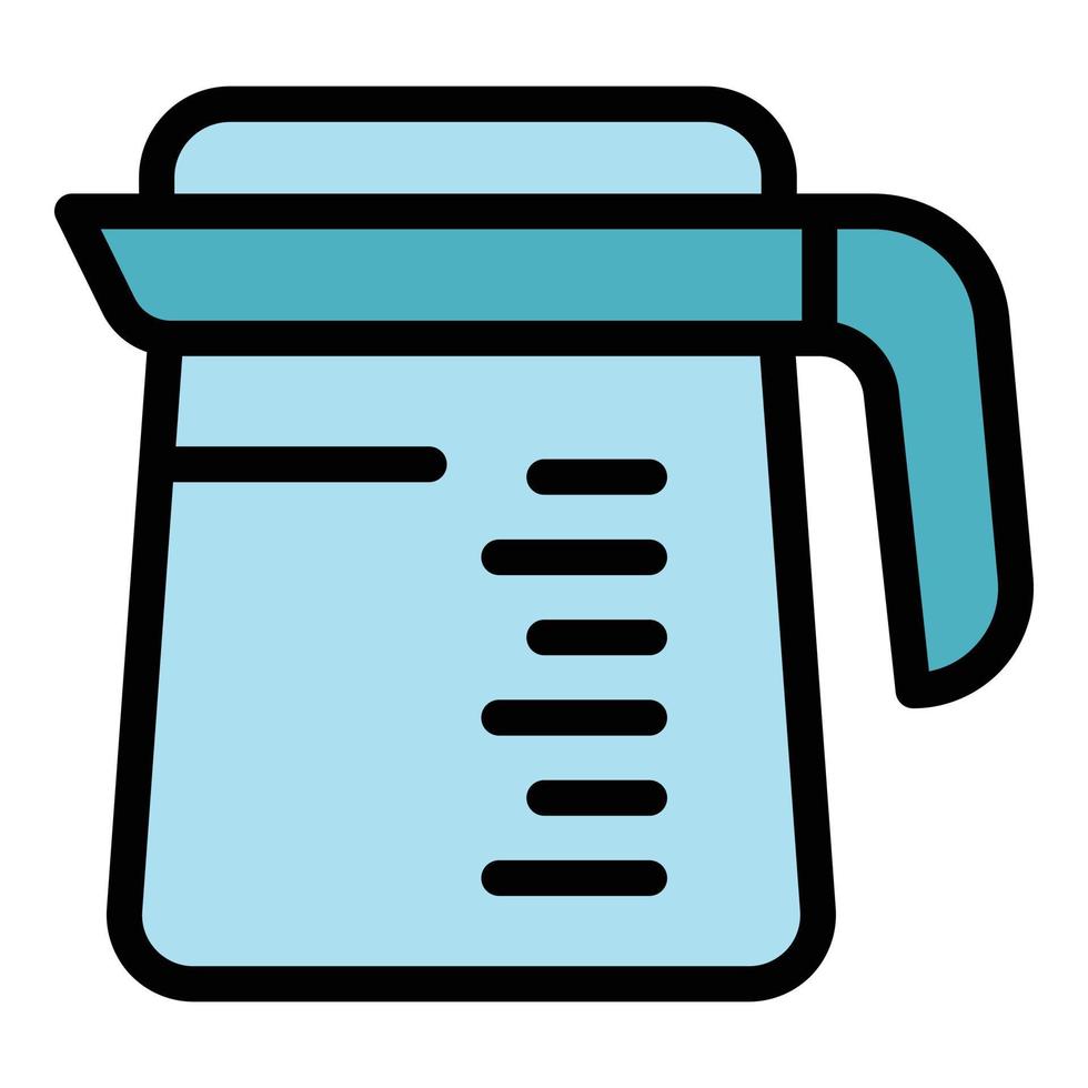 Tea cup icon color outline vector