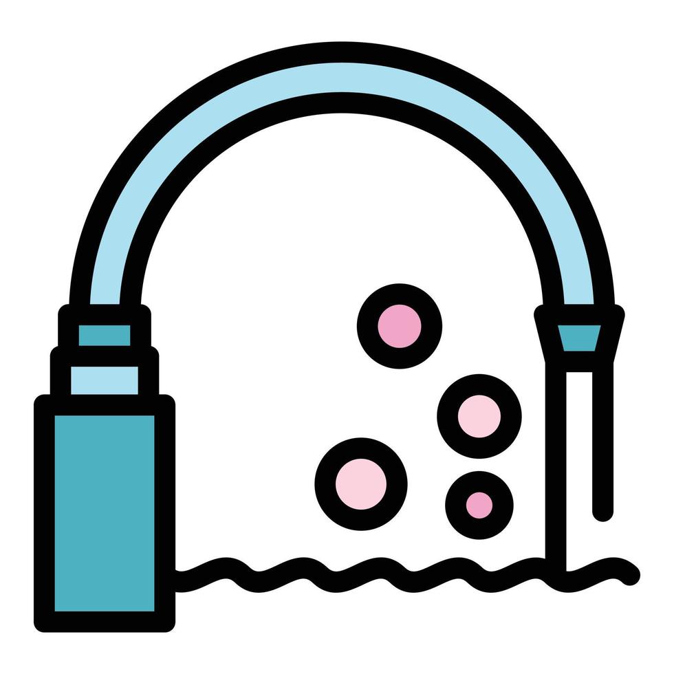 Water tap icon color outline vector