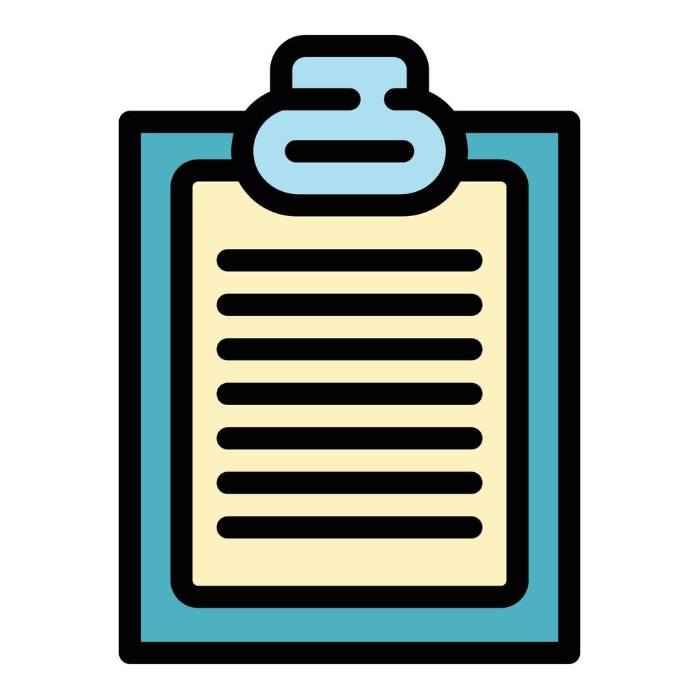 Scenario clipboard icon color outline vector