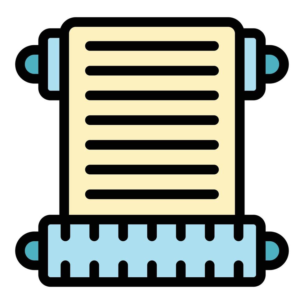 Movie scenario script icon color outline vector