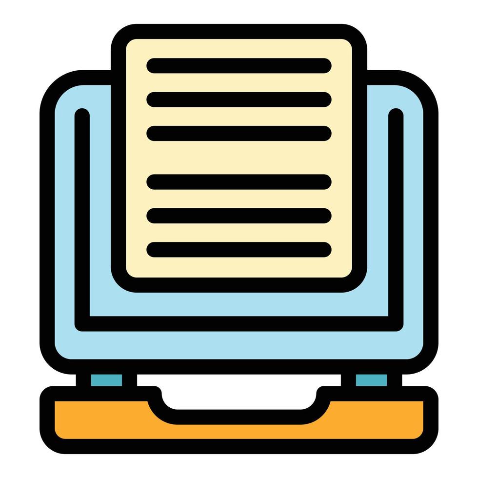 Plan scenario icon color outline vector