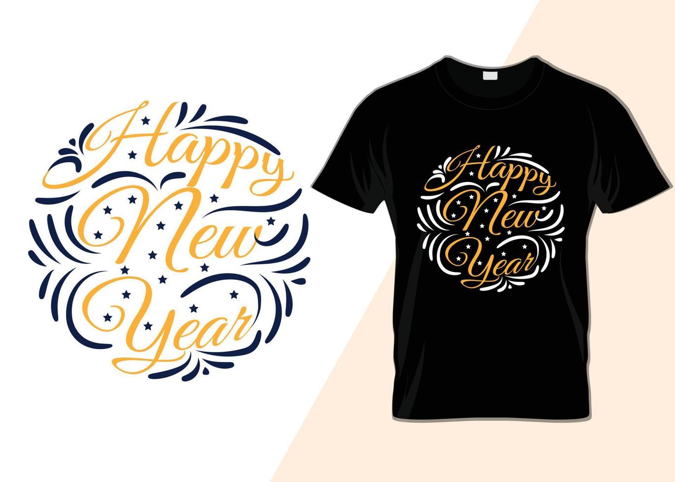 feliz año nuevo 2023 tipografía diseño de camiseta vector