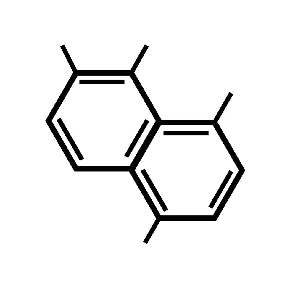 reacción química del carbono. cadena de carbono hexagonal vector