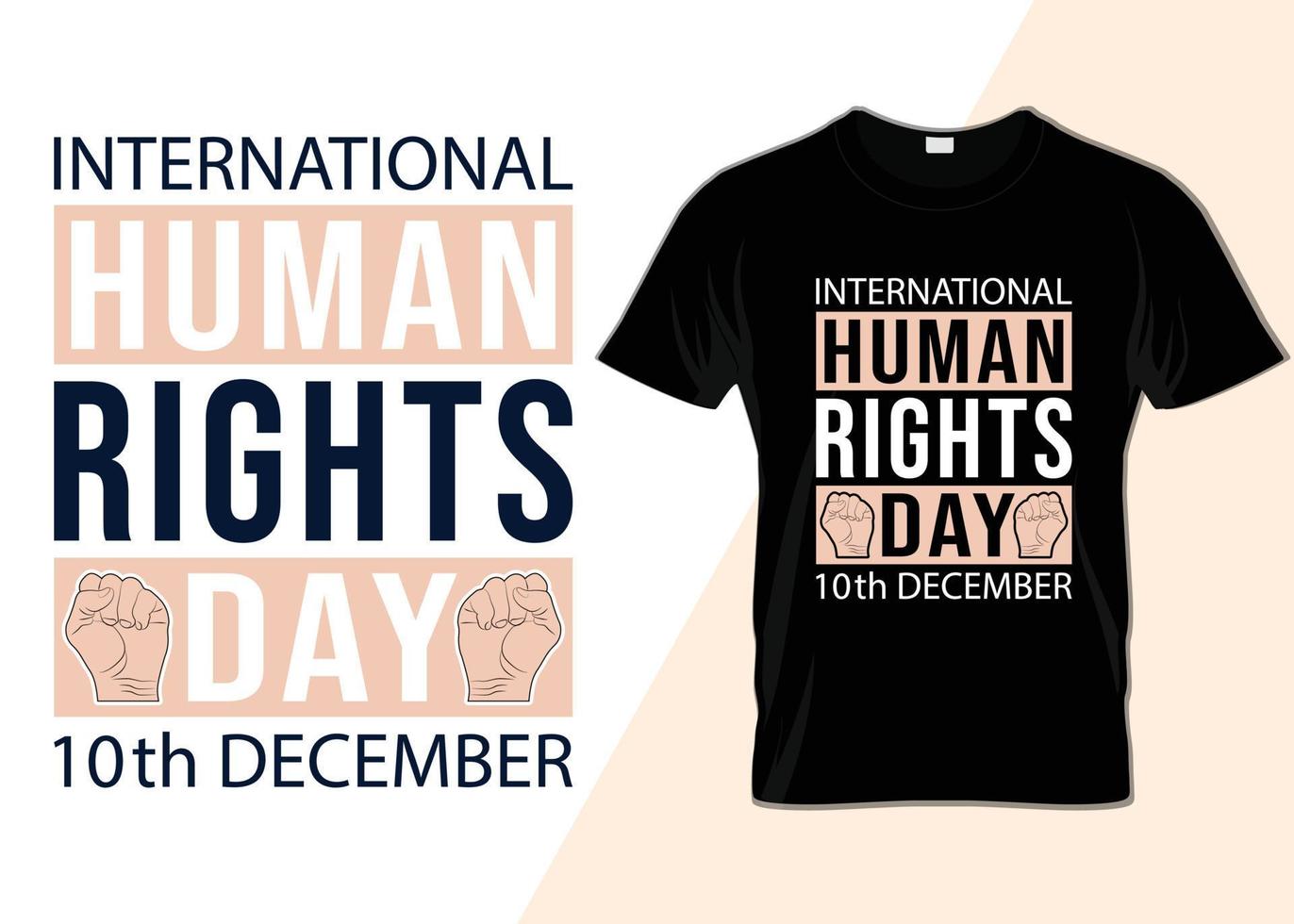 International Human Rights Day 10th December T-shirt design vector