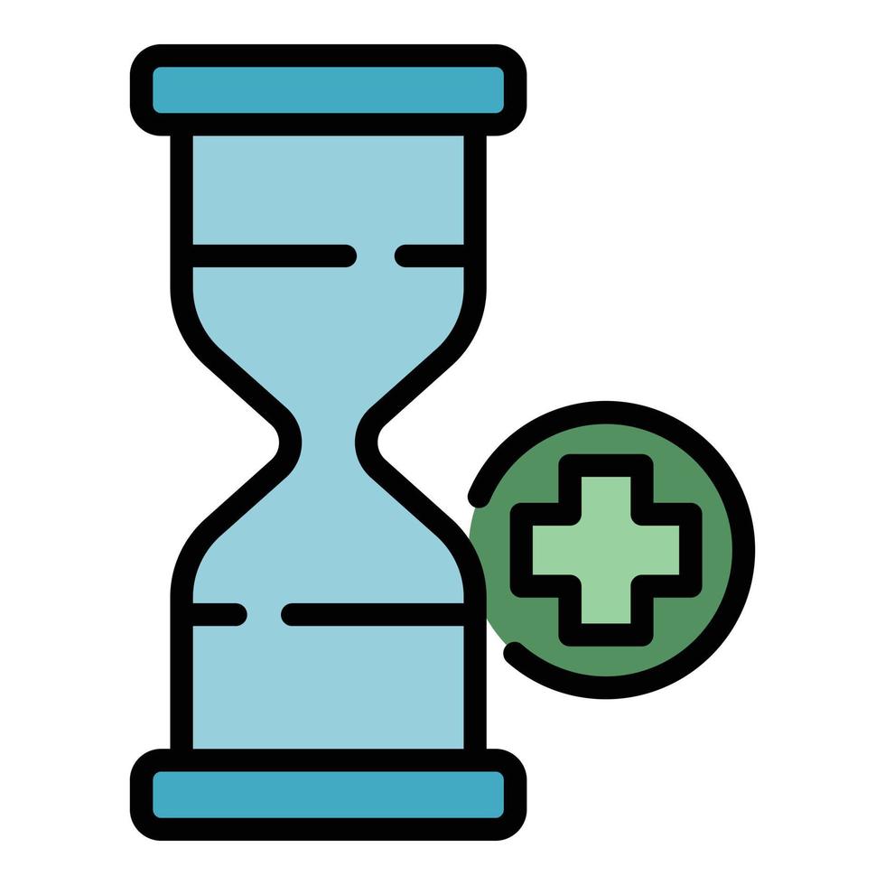 Time pharmacy icon color outline vector