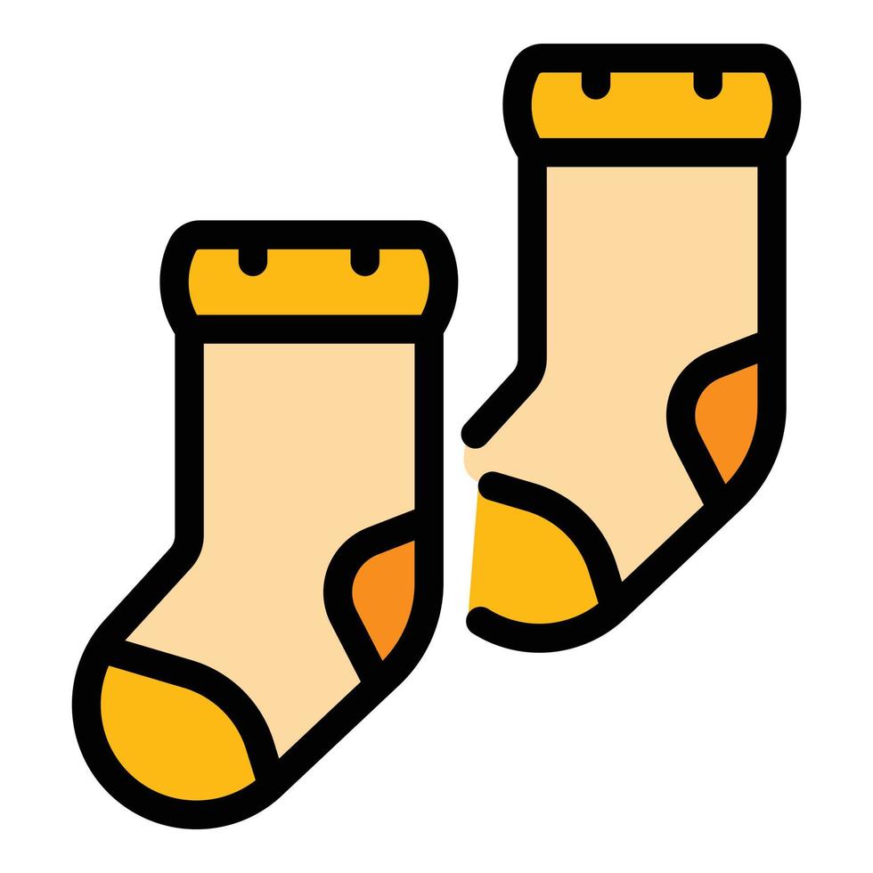 Baby sock icon. Outline baby sock vector icon for web design